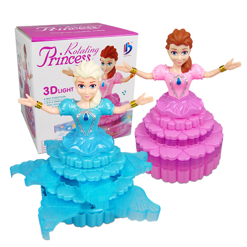 Muñeca de baile de los niños creativo música luminosa eléctrica princesa juguete al por mayor baile princesa robot