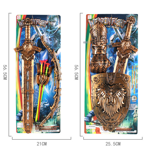 Amazon's new product Bronze weapon set combination Creative model simulation children's bow and arrow set