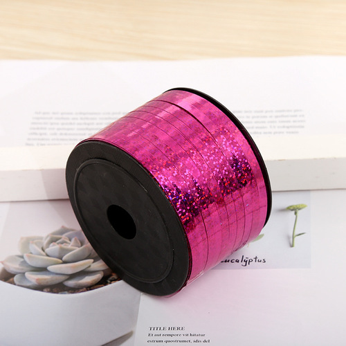 New wedding arrangement 100 yards laser balloon tie ribbon tie rope plastic balloon Valentine's Day ribbon wholesale