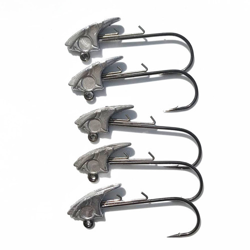 Root fishing anti-bottom hanging fish head hook lead hook fishing hook lead products metal bait lure lead hook 5g7g 