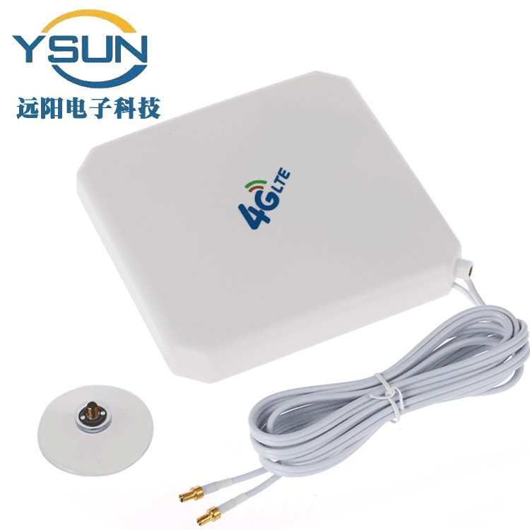 华为3G/4G高增益35db室内防水LTE天线 TS9/crc9/SMA平板吸盘天线