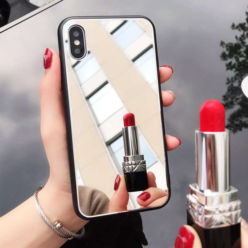 Suitable for Trendy Mirror iPhone 17 Phone Case, iPhone 16E Anti-Drop Case for Women, Trendy 14Promax Tempered Glass Case