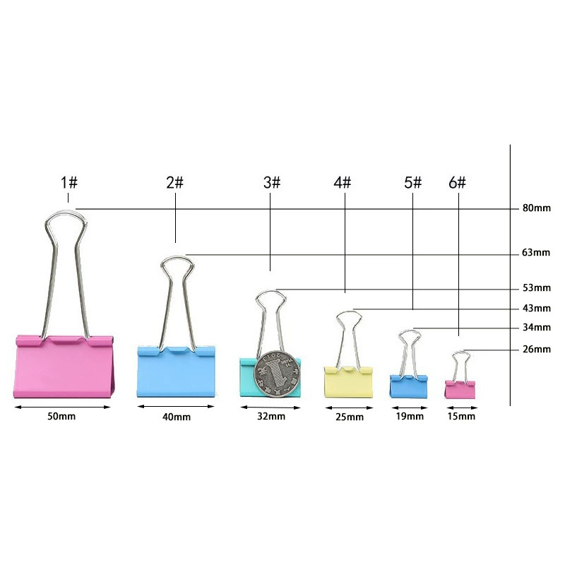 25mm long -tail clip medium bulk color swallow clip cross -border e -commerce cargo folder No. 4 financial ticket clip