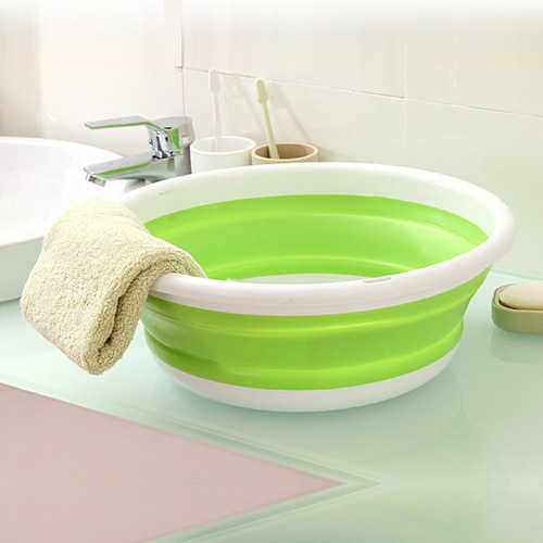 Creative foldable washbasin high quality PP soft plastic washbasin outdoor portable travel folding basin factory wholesale