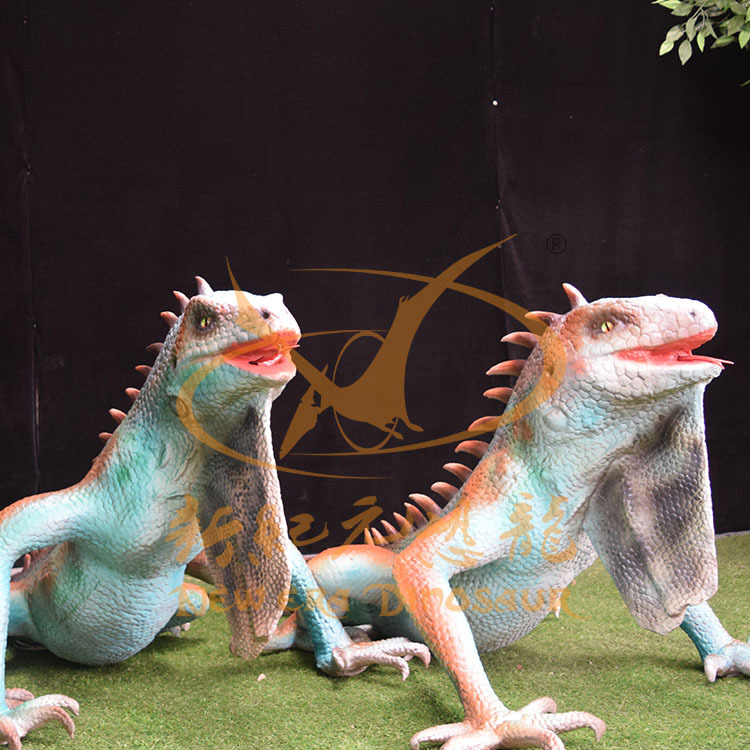 Nuevo lagarto de simulación gran panda mecánico museo exposición escénica modelo de dinosaurio al aire libre modelo de animal interior