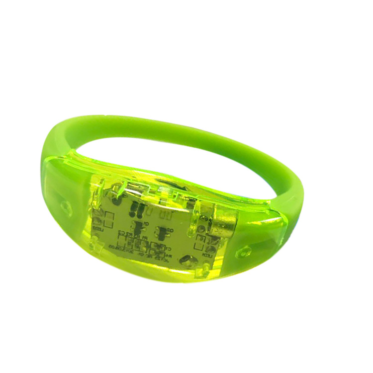Pulsera LED Exclusiva Transfronteriza con Activación por Sonido, Pulsera Grande de ABS con Luz Brillante, Pulsera con Botón de Activación, Pulsera LED Brillante