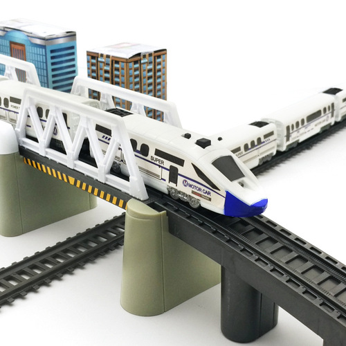 Simulated high-speed train rail car children's assembled electric train bullet Harmony model boy toy