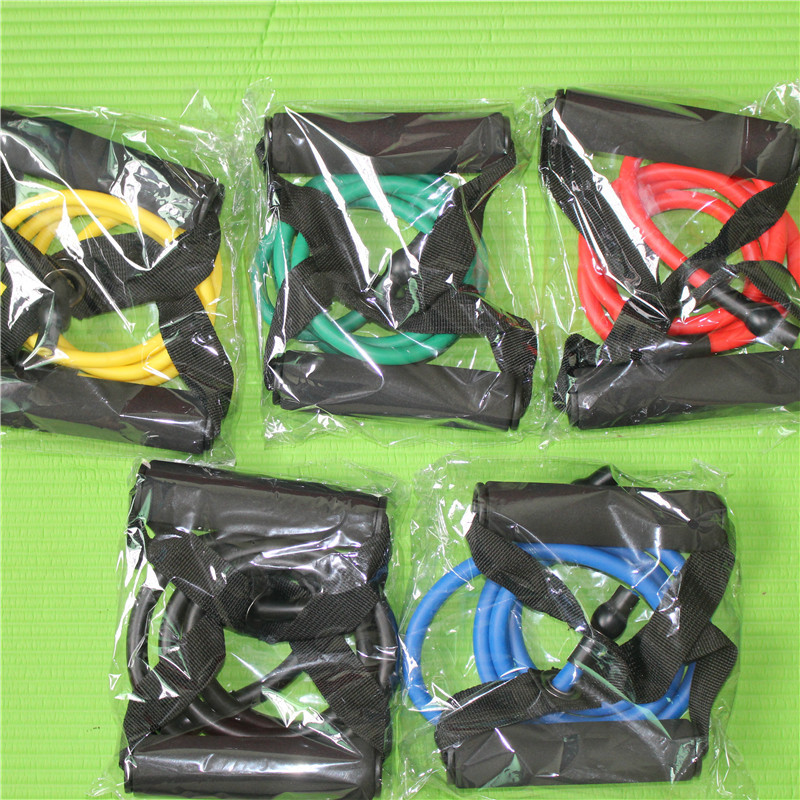 Fitness yoga en forma de banda de tensión de estiramiento banda de resistencia brazo tirar cuerda pérdida de peso equipo de ejercicio cinco colores en stock