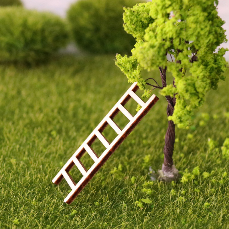 Artificial ladder decoration wooden stairs corridor micro landscape succulent pot diy decoration sand tray landscape model