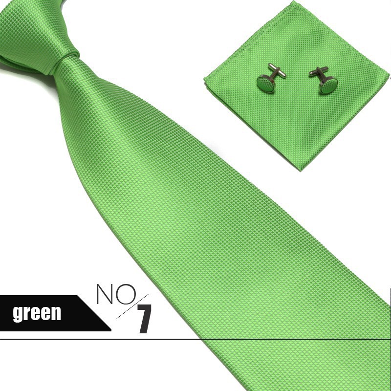 10cmネクタイセット15色ダーク柄色織ポケットタオルカフスボタンメンズビジネスハンカチネクタイ3点セット