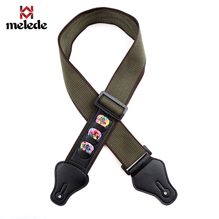 Amazon popular negro puro algodón correa de la guitarra popular Correa universal multi-funcional de tres colores en stock