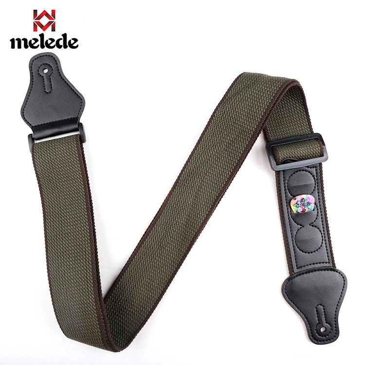 Amazon popular negro puro algodón correa de la guitarra popular Correa universal multi-funcional de tres colores en stock