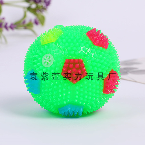 Massage elastic stress ball flashing ball, squeezing it will make a sound, stress relief toy, street vendor source, promotional toy, wholesale