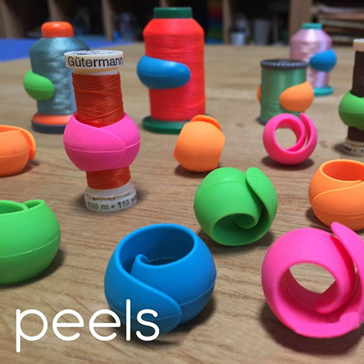 Головка с защитой от резьбы, падающая с зажима для фиксации катушки 4 вида цветов разноцветная упаковка катушки, фиксирующая рулон, силиконовое шпульное кольцо