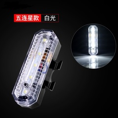 Bicycle Light USB Charging Taillight Red White Blue Dual Color Taillight Mountain Bike Safety Warning Light Riding Light Accessory