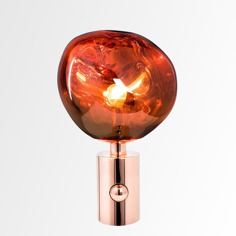 Designer Lamp Living Room Bedroom Bedside Model Room Irregular Shape Electroplated Lava Decorative Table Lamp Creative Personality