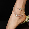 Metal ankle bracelet, pendant from pearl, accessory, wholesale, suitable for import