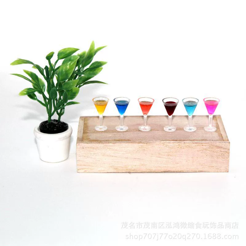 Прямая поставка с фабрики Oh Кукольный дом аксессуары миниатюрная еда игра DIY сцена модель 6 цветов Коктейльная чашка