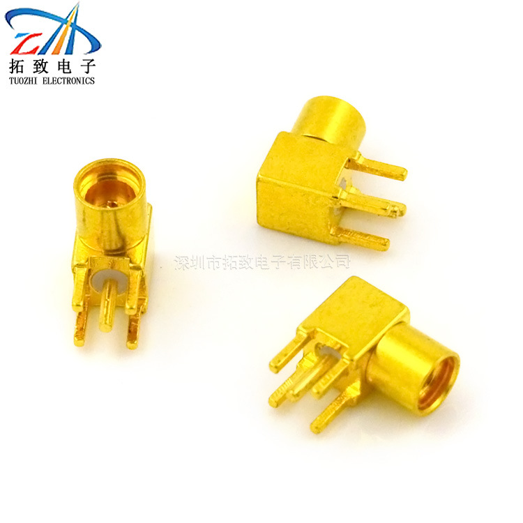 厂家直供 MMCX-KWE MMCX弯母座90度 卧式插板母座焊PCB板天线座
