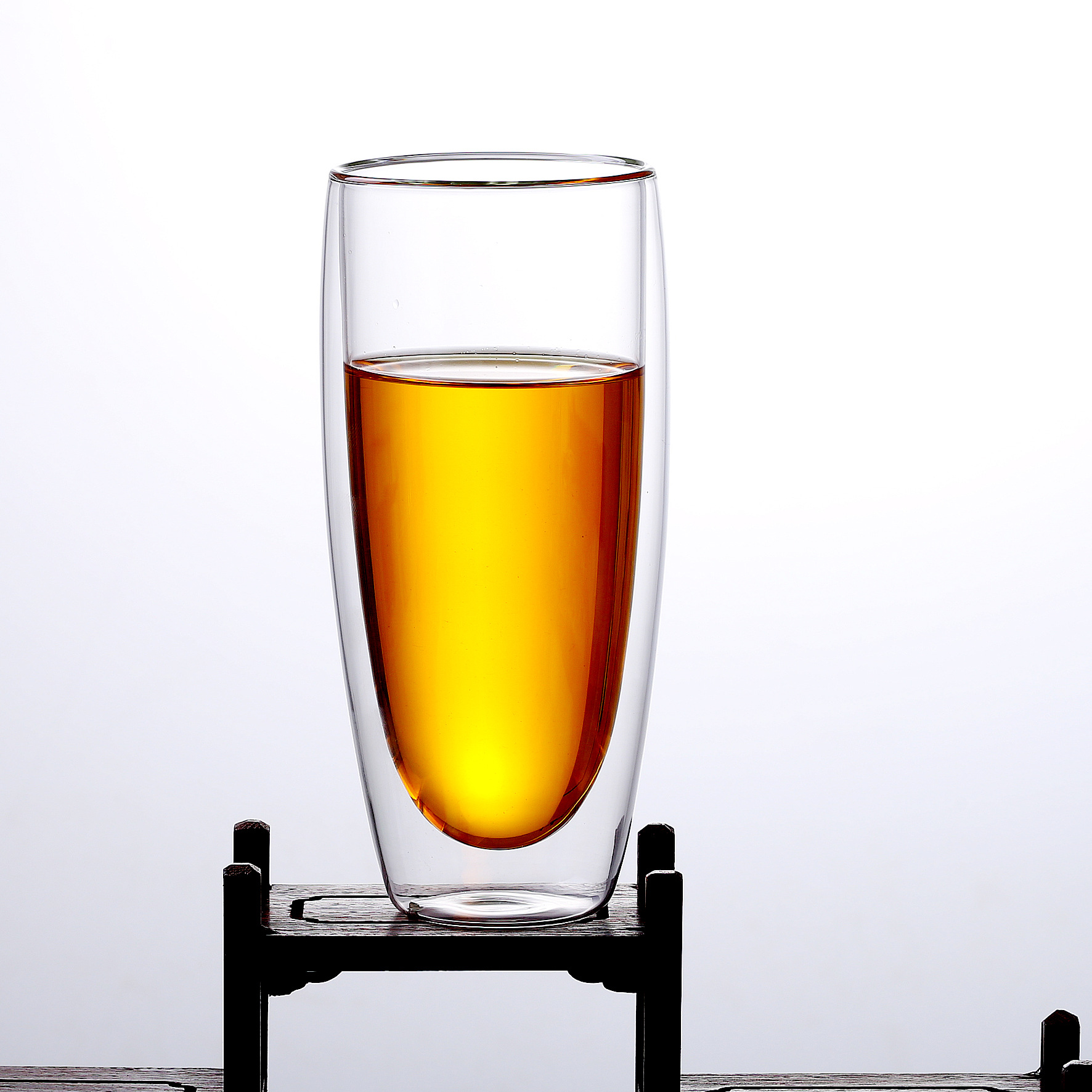 Chávena de vidro de parede dupla isolada para café e chá_voghion.com