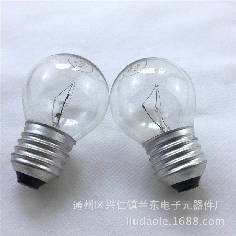 G45 bulb, E27 tungsten filament bulb, 220V warm light bulb, machine tool lighting bulb, medium round bulb.