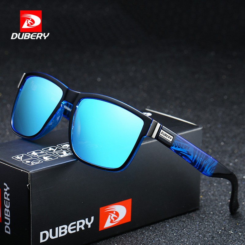 DUBERY518 New European and American Sports Cycling Polarized Sunglasses Box Outdoor Night Vision Sunglasses for Men