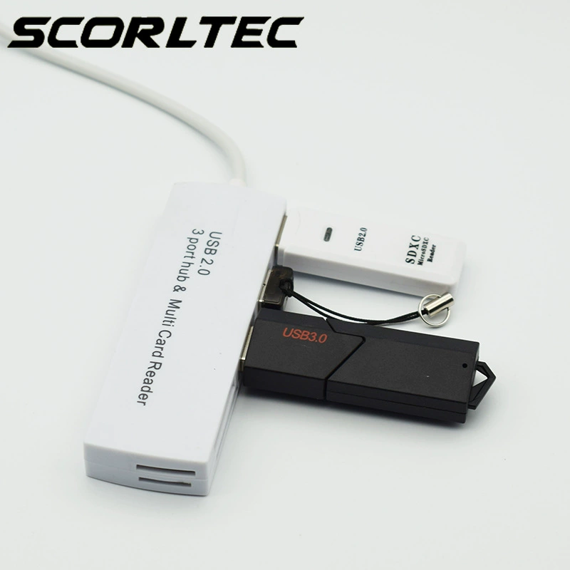 Кард-ридер USB2.0 SD/TF/MS/M2 комбинированный, поддержка внешних карт, многофункциональное устройство