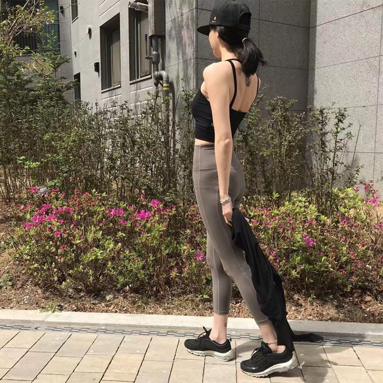 2018 nuevo Yoga Chaleco de las mujeres belleza espalda con almohadilla en el pecho estómago superior cintura alta deportes al aire libre fitness Sling