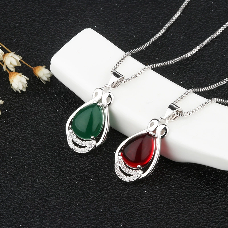 Ethnic pendant jade, agate chain for key bag  for mother's day, ethnic style, Birthday gift