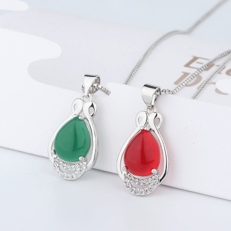 Ethnic pendant jade, agate chain for key bag  for mother's day, ethnic style, Birthday gift