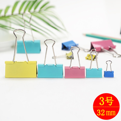 Specializing in the production 32mm Binder Clips colour Binder Clips Can wholesale bulk Order Since the plant sales]Cross border