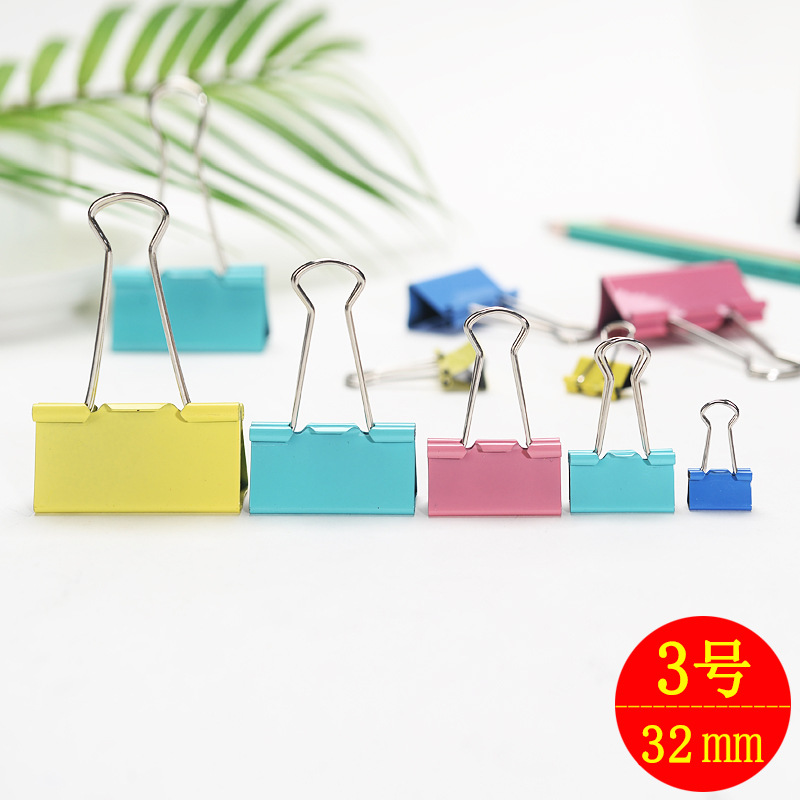 Specializing in the production 32mm Binder Clips colour Binder Clips Can wholesale bulk Order Since the plant sales]Cross border