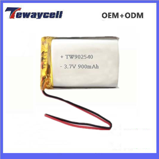 厂家直销902540-900mAh加湿器遥控玩具美容仪聚合物锂电池