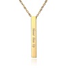 Fashionable three dimensional necklace stainless steel engraved, wholesale