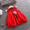 2020 new Korean version of the Korean version of children's clothing summer boutique chiffon shirt, children flower flower beaded chiffon skirt