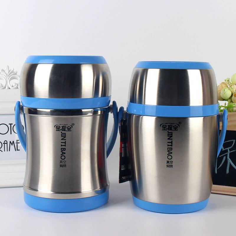Jintibao маленькая Талия вакуумный 304 нержавеющая сталь горшок для сохранения тепла студент 3 супер длинное ведро для сохранения тепла портативное уплотнение