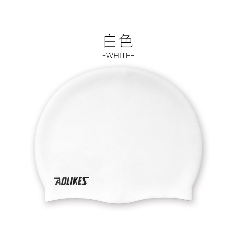 Aolokes gorra de natación de silicona para adultos impermeable para hombres y mujeres gorra de natación protección para los oídos transfronteriza exclusiva para la venta al por mayor
