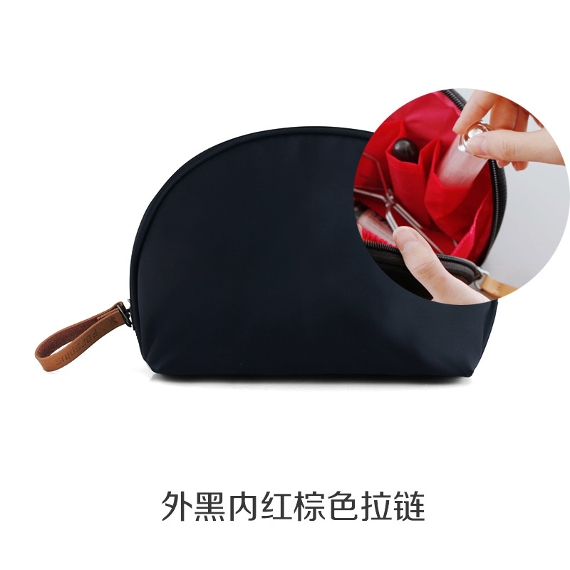 외부 블랙 내부 빨간색 다크 브라운 지퍼