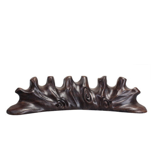 Biyoumi writing brush study root carving holder wooden hanging pen holder ruler