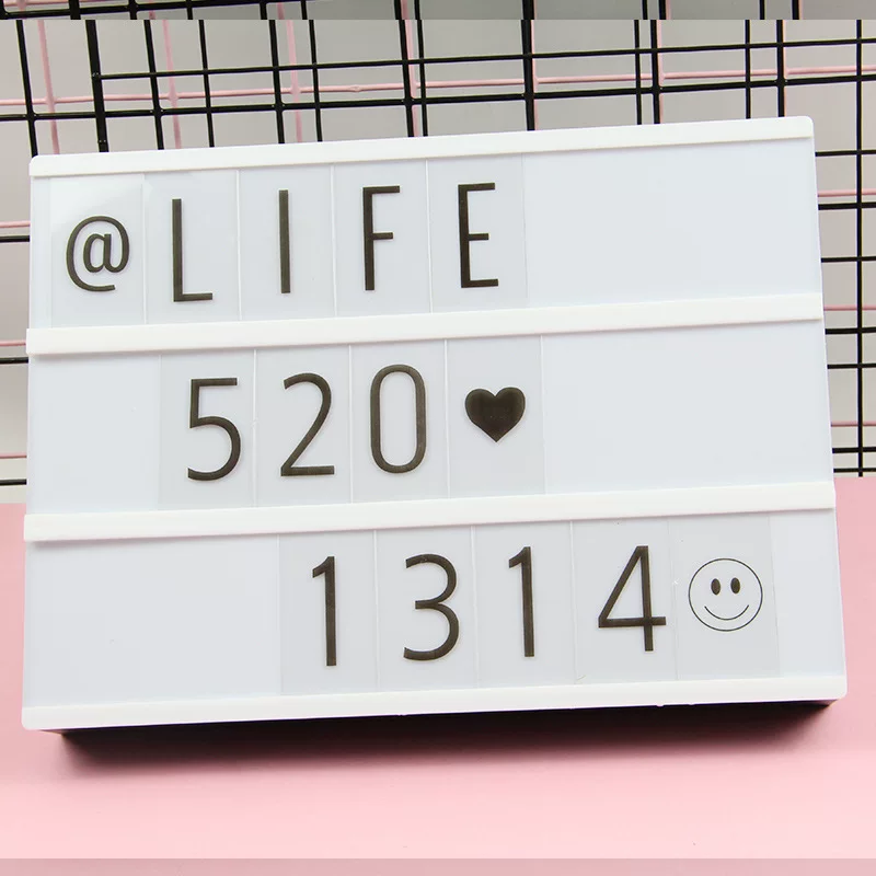 麦卡隆 Mccarron letters light box light -emitting A4 light box DIY confession card battery USB