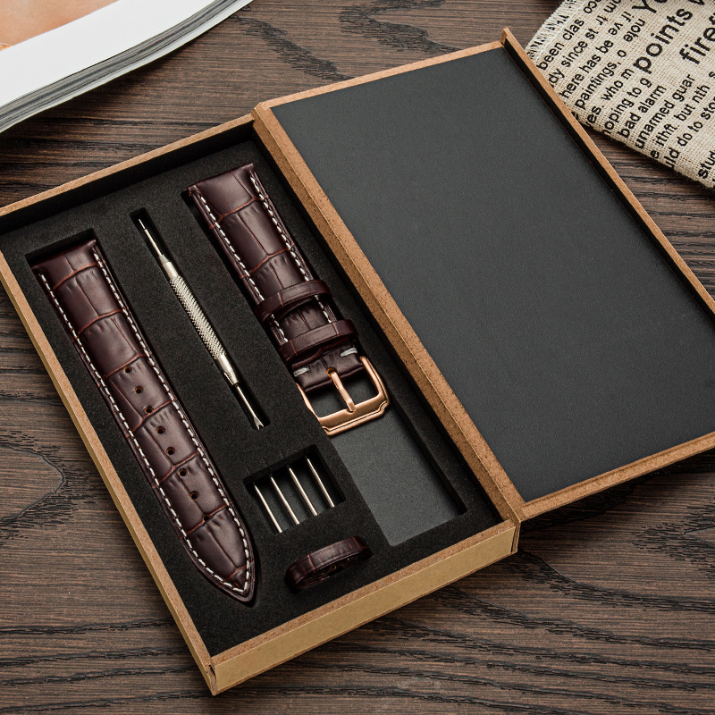 Watch Strap First Layer Leather Watch Strap Genuine Leather Watch Strap Pin Buckle Drop Shipping Watch Accessories