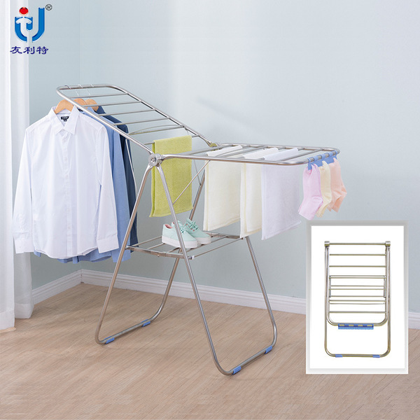 Wholesale installation-free stainless steel clothes drying rack