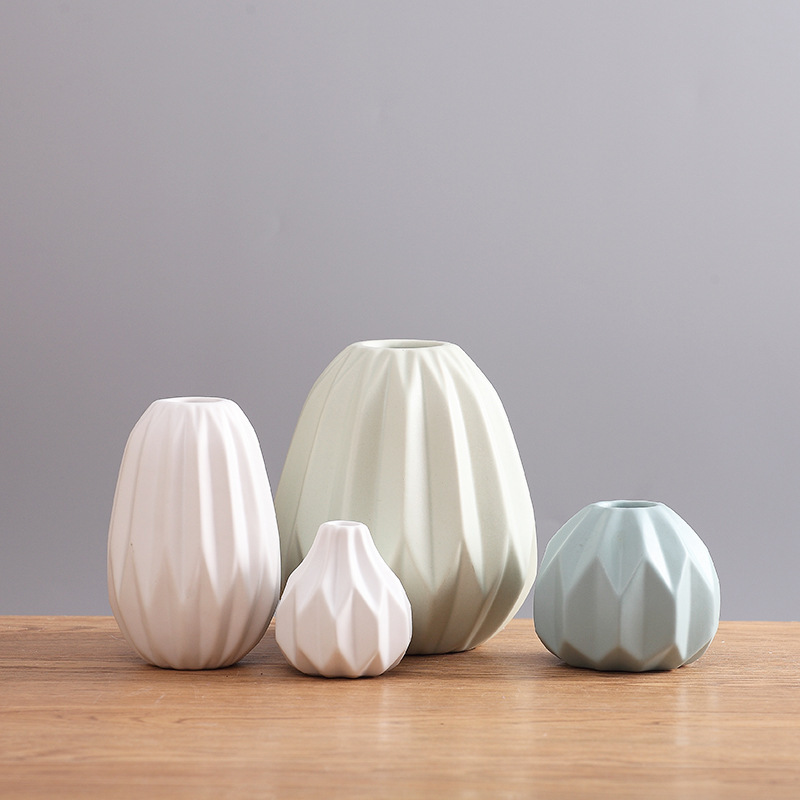 Nórdico moderno minimalista sala de estar mesa de comedor decoración suave florero de cerámica decoración arreglo de flores secas flor mate dispositivo al por mayor