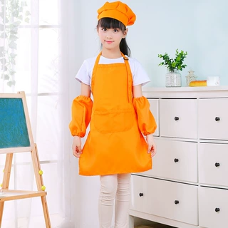 儿童防水围裙厨房小孩宝宝吃饭绘画罩衣幼儿园画画美术围兜