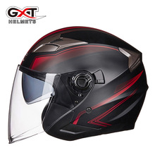GXT头盔电动摩托车头盔男双镜片半盔女夏季四季半覆式安全头盔