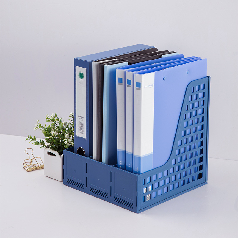 Deli 33666 document management rack triple document frame data rack File column file rack office supplies wholesale