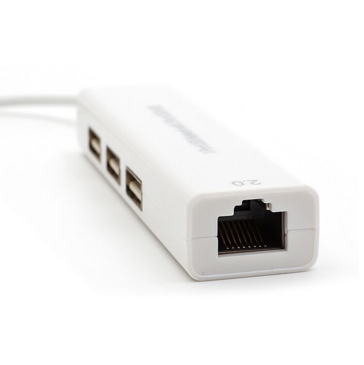 USB LAN + USB HUB network card 2-in-1 expansion 3 USB interface network adapter USB to RJ45