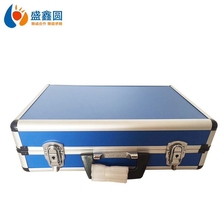 厂家铝合金工具箱蓝色沙皮纹直角铝箱铝合金仪器箱铝合金航空箱