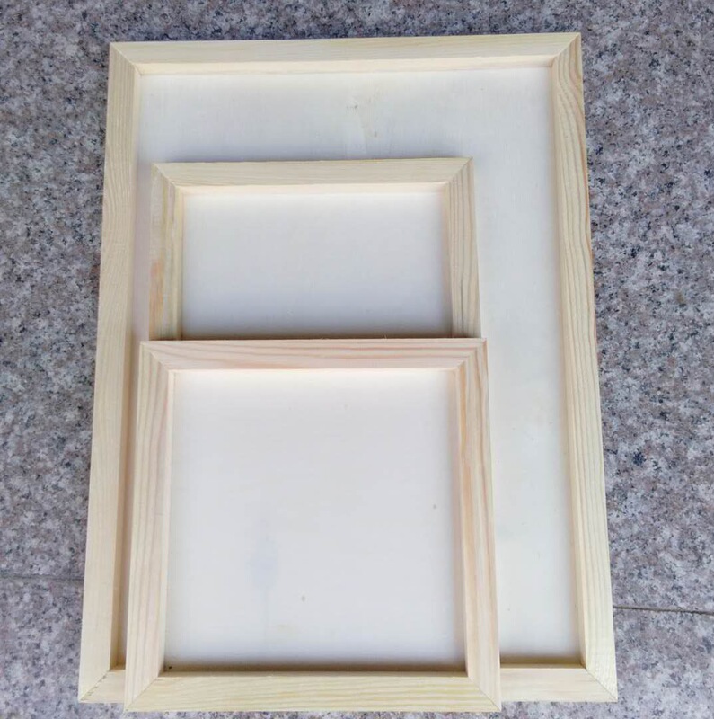 Wholesale wood clay frame Children diy art painting frame ultra light clay snow mud photo frame white embryo