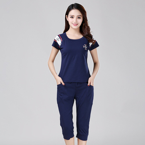 Square dance clothing new 2018 sports two-piece set women's summer performance costume adult performance dance outfit